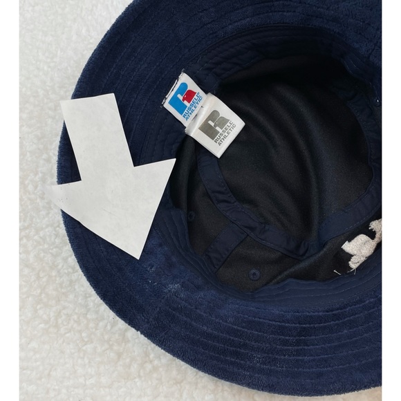 RUSSELL ATHLETIC • Navy Blue Terrorbird Media Terry Cloth Bucket Hat - Picture 8 of 16